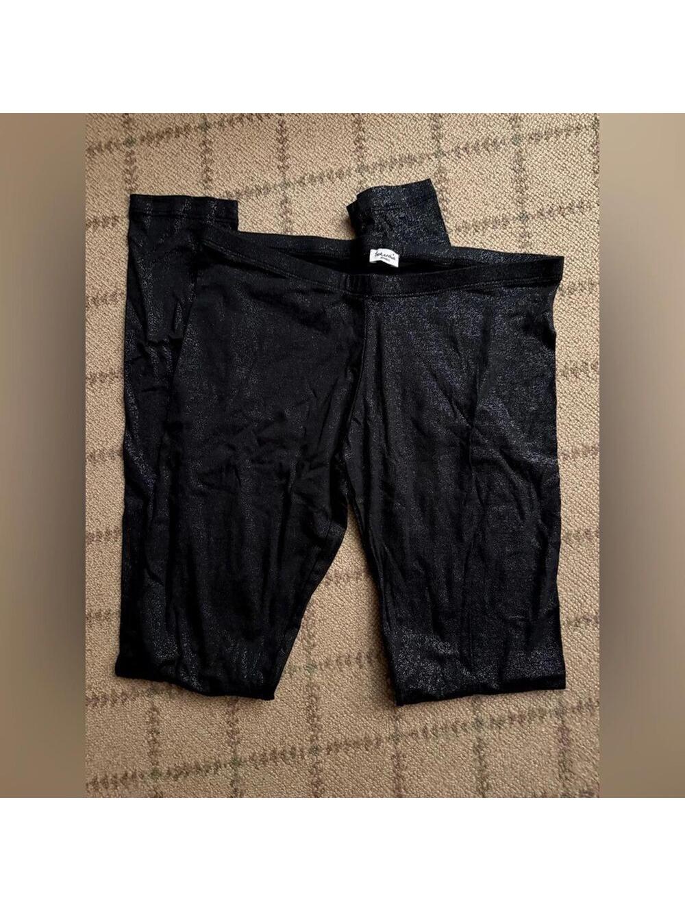Splendid Black pull on glitter detailed leggings S